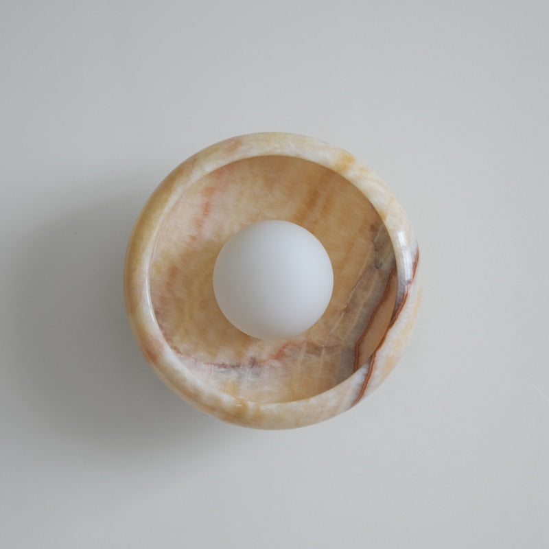 Calvrane Marble Round Wall Lamp