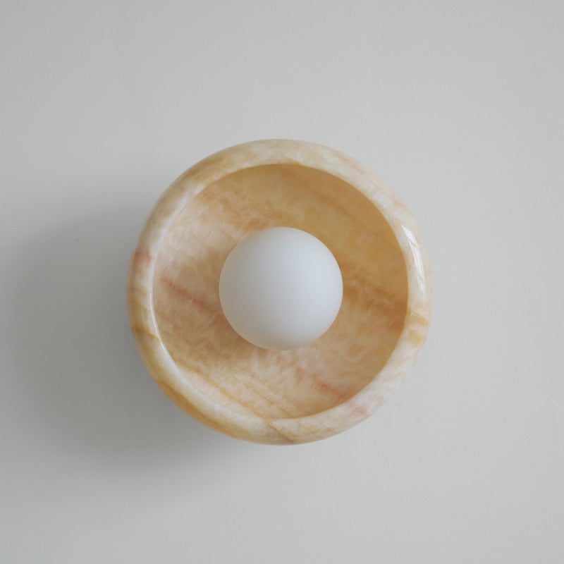 Calvrane Marble Round Wall Lamp