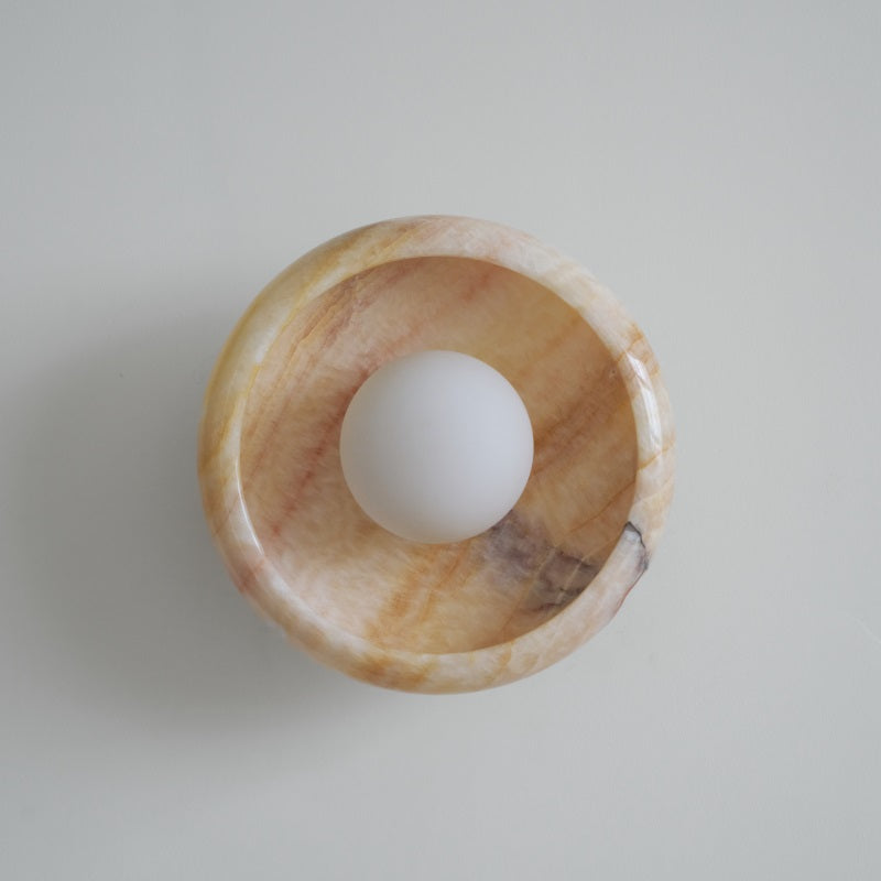 Calvrane Marble Round Wall Lamp