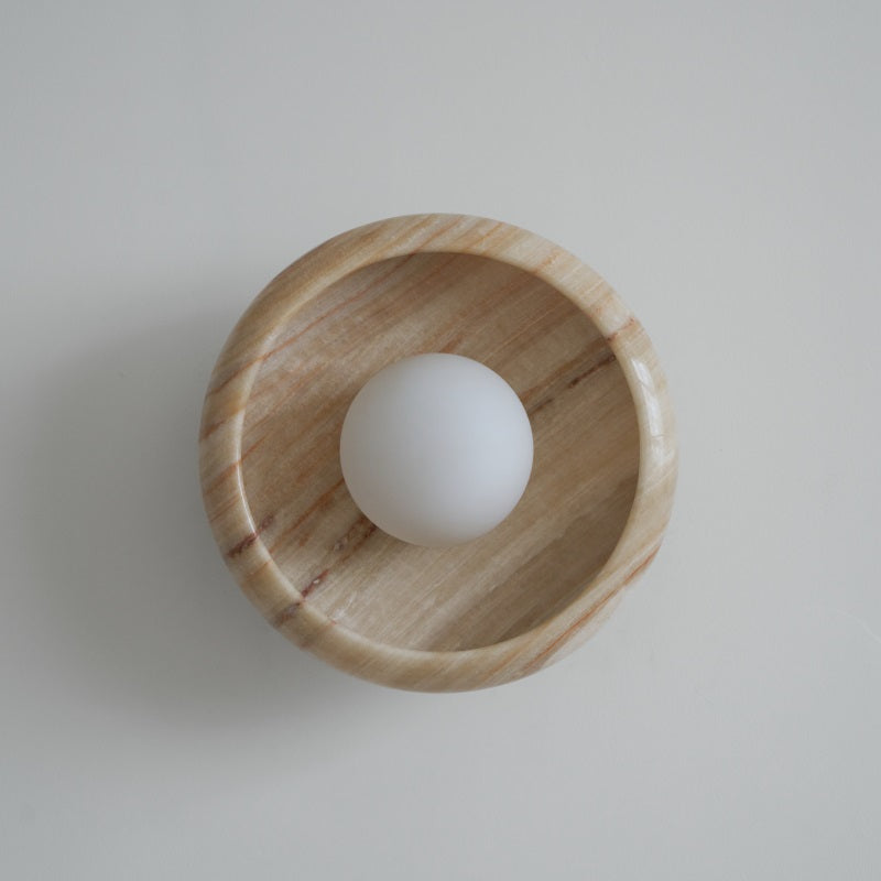 Calvrane Marble Round Wall Lamp