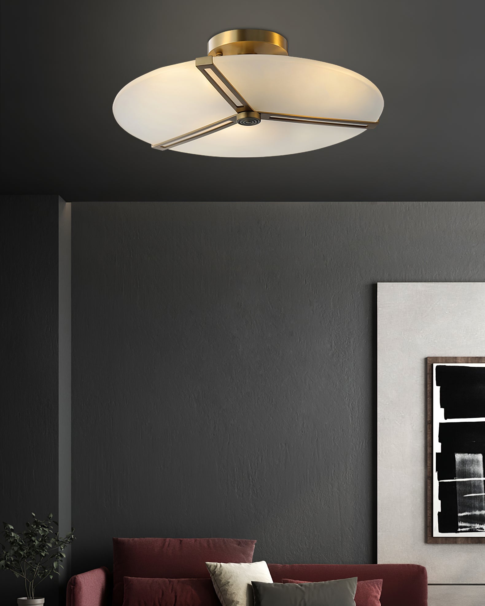 Calvrane Metal Disc Ceiling Light