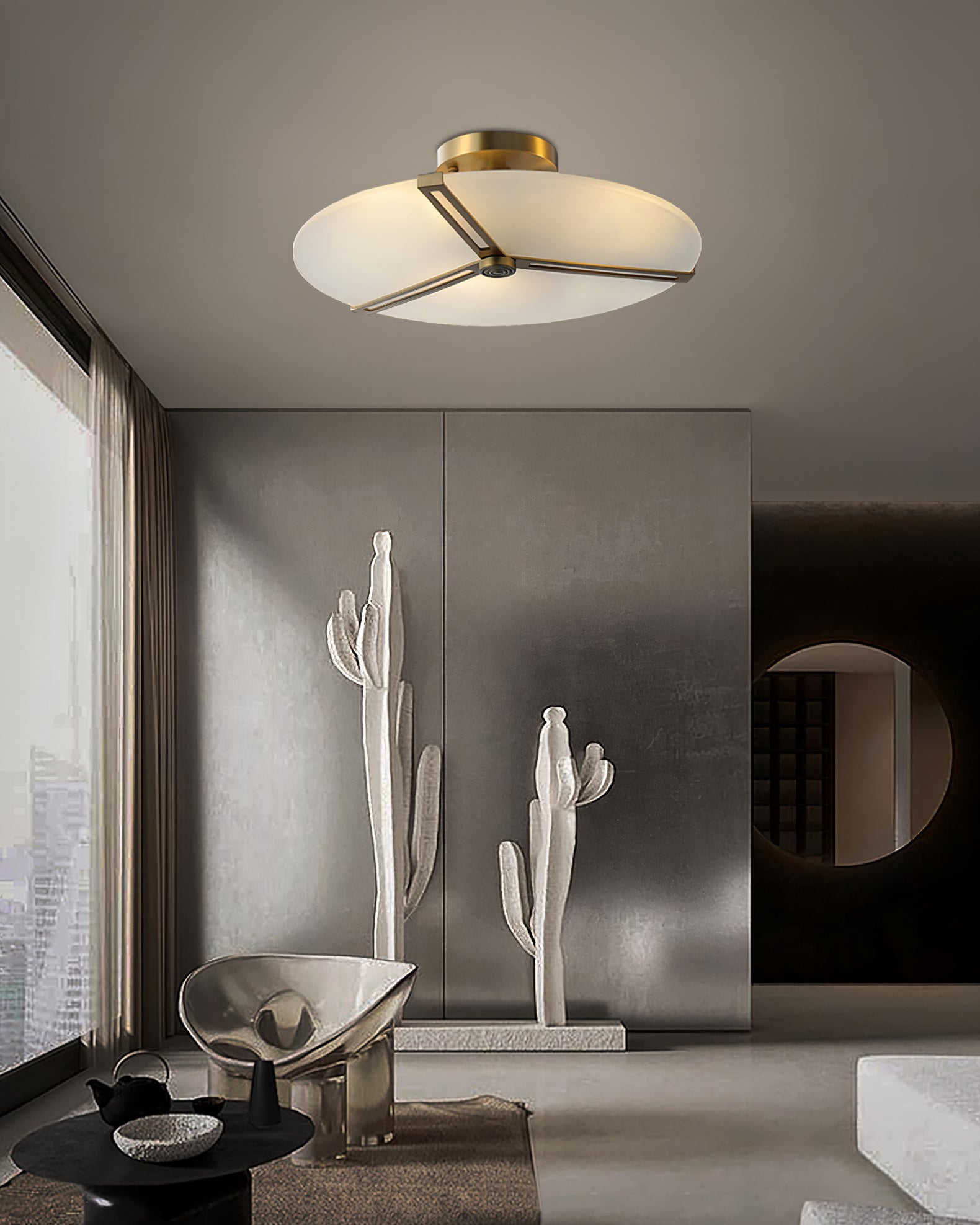 Calvrane Metal Disc Ceiling Light