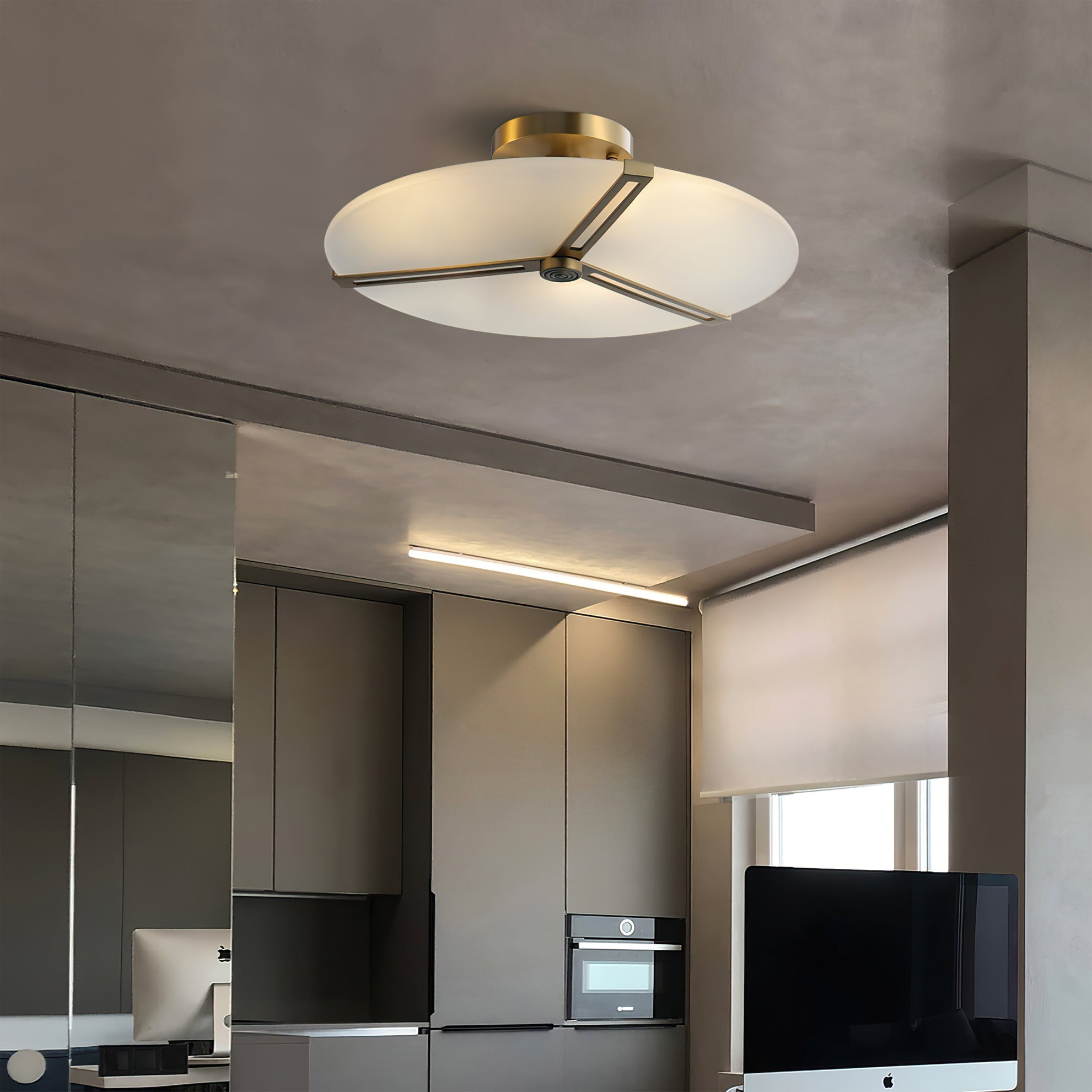 Calvrane Metal Disc Ceiling Light