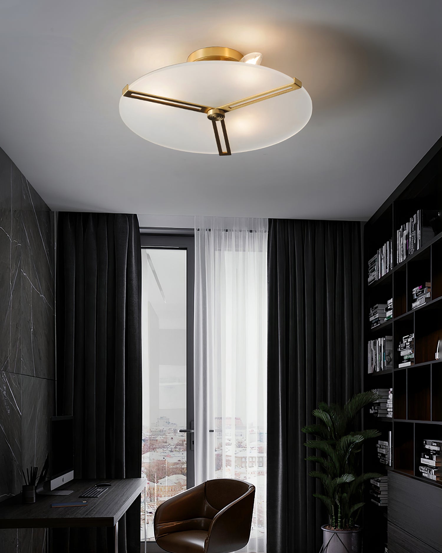 Calvrane Metal Disc Ceiling Light