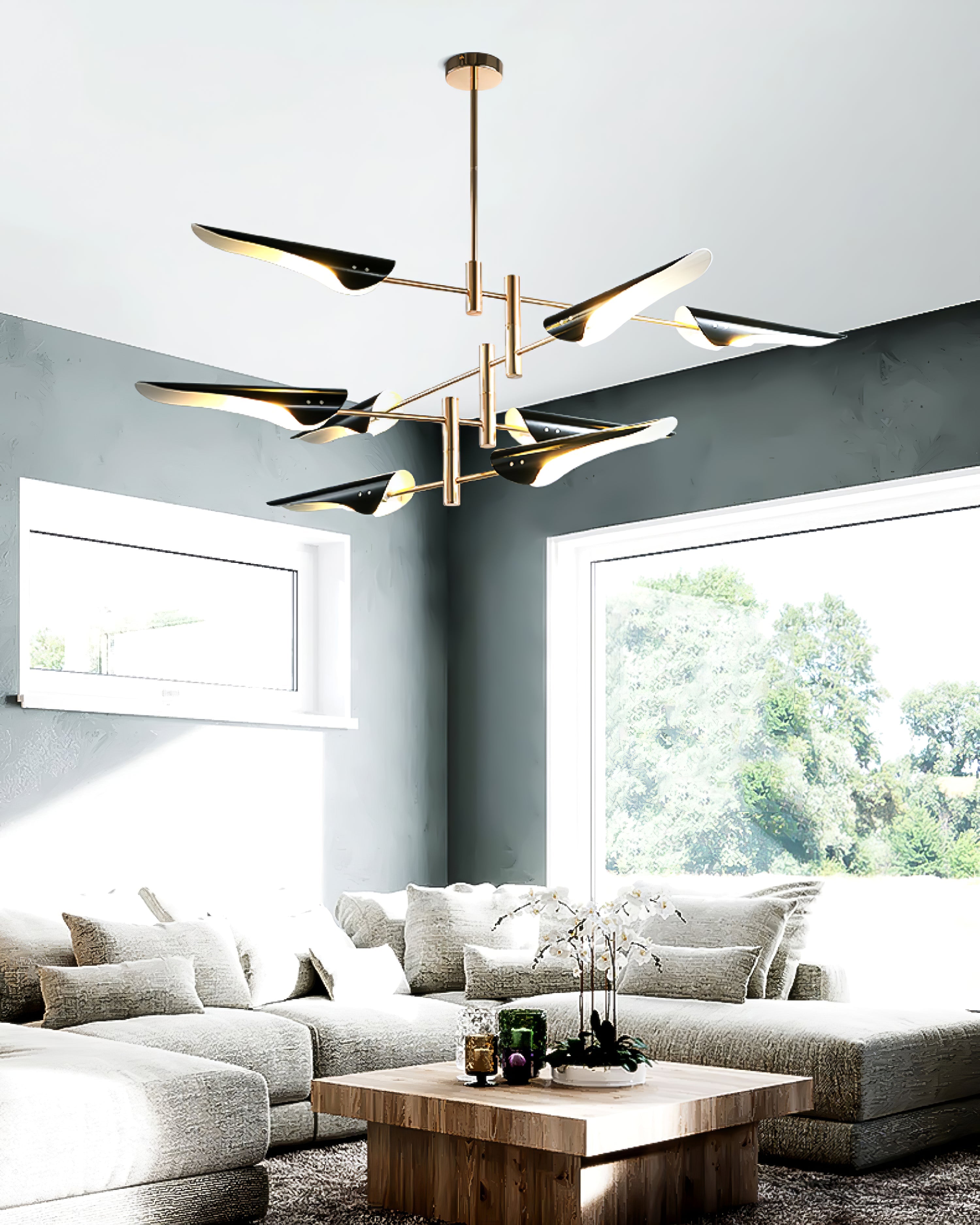 Adjustable-Arm Linear Chandelier