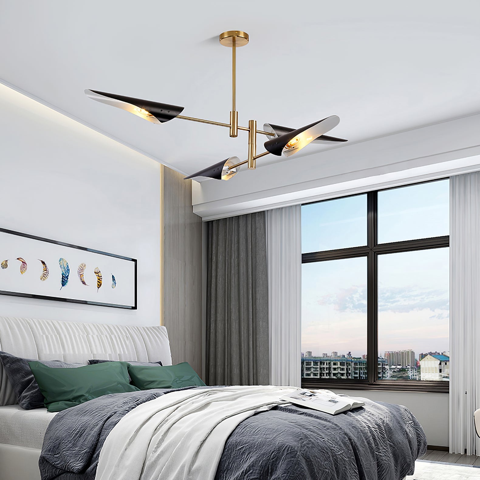 Adjustable-Arm Linear Chandelier