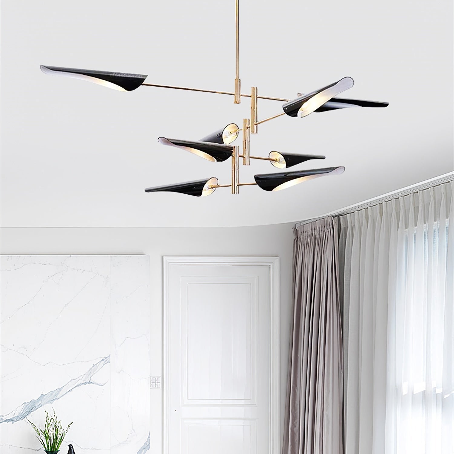 Adjustable-Arm Linear Chandelier