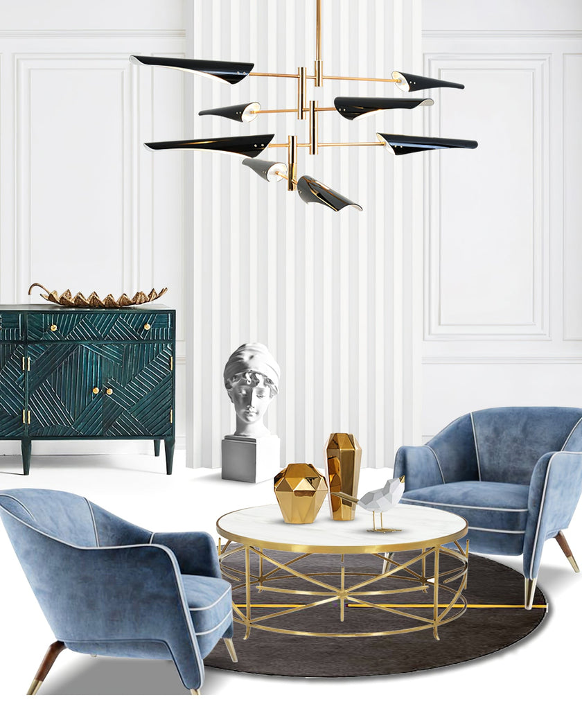 Adjustable-Arm Linear Chandelier