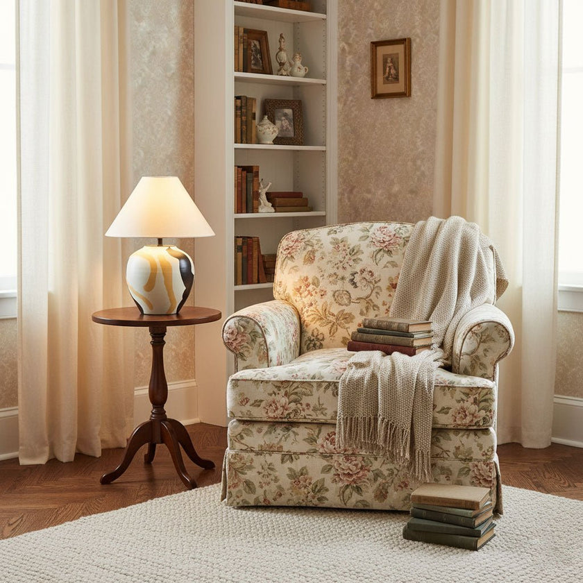 Ceramic Abstract Pattern Table Lamp