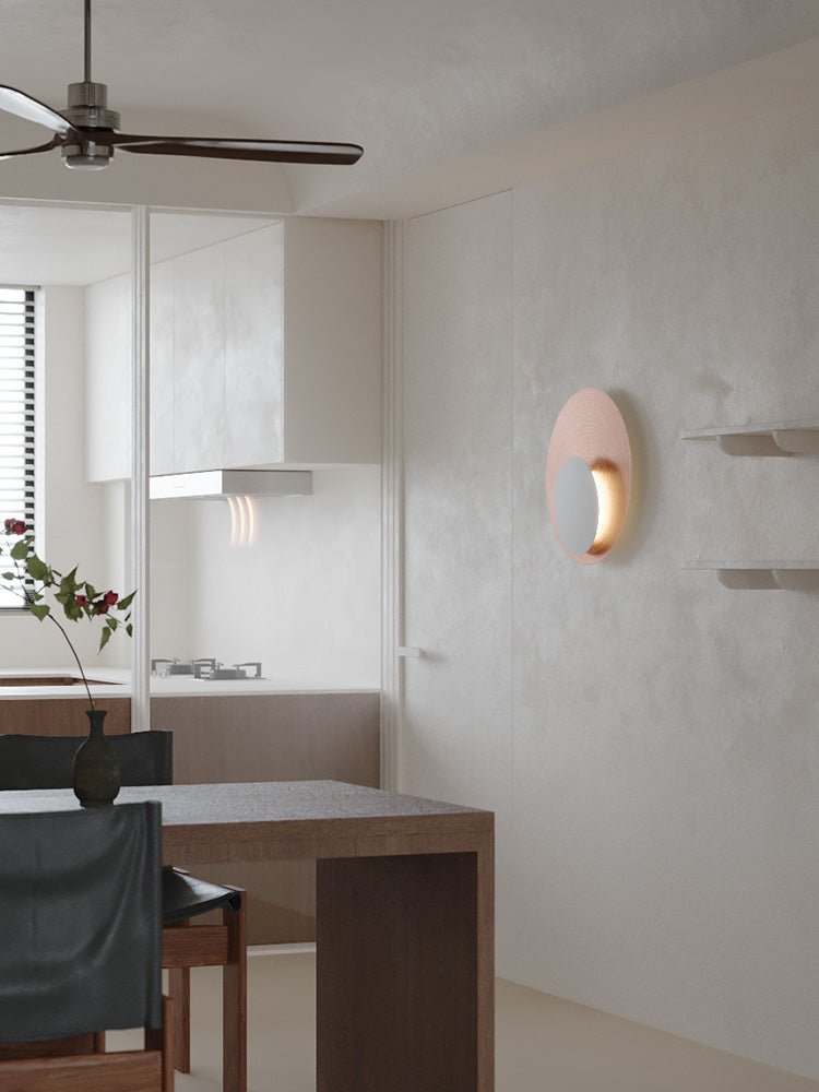 Metal Crescent Ring Wall Sconce