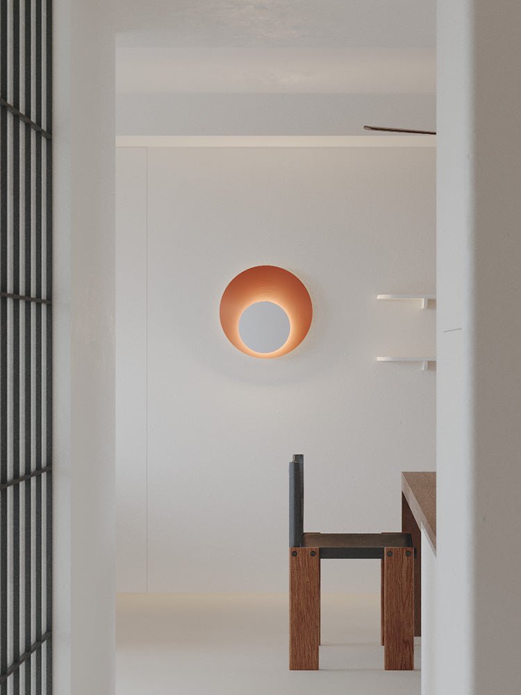 Metal Crescent Ring Wall Sconce