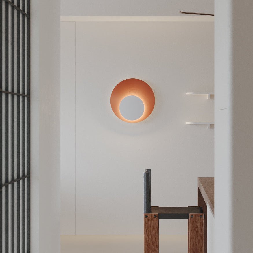 Metal Crescent Ring Wall Sconce