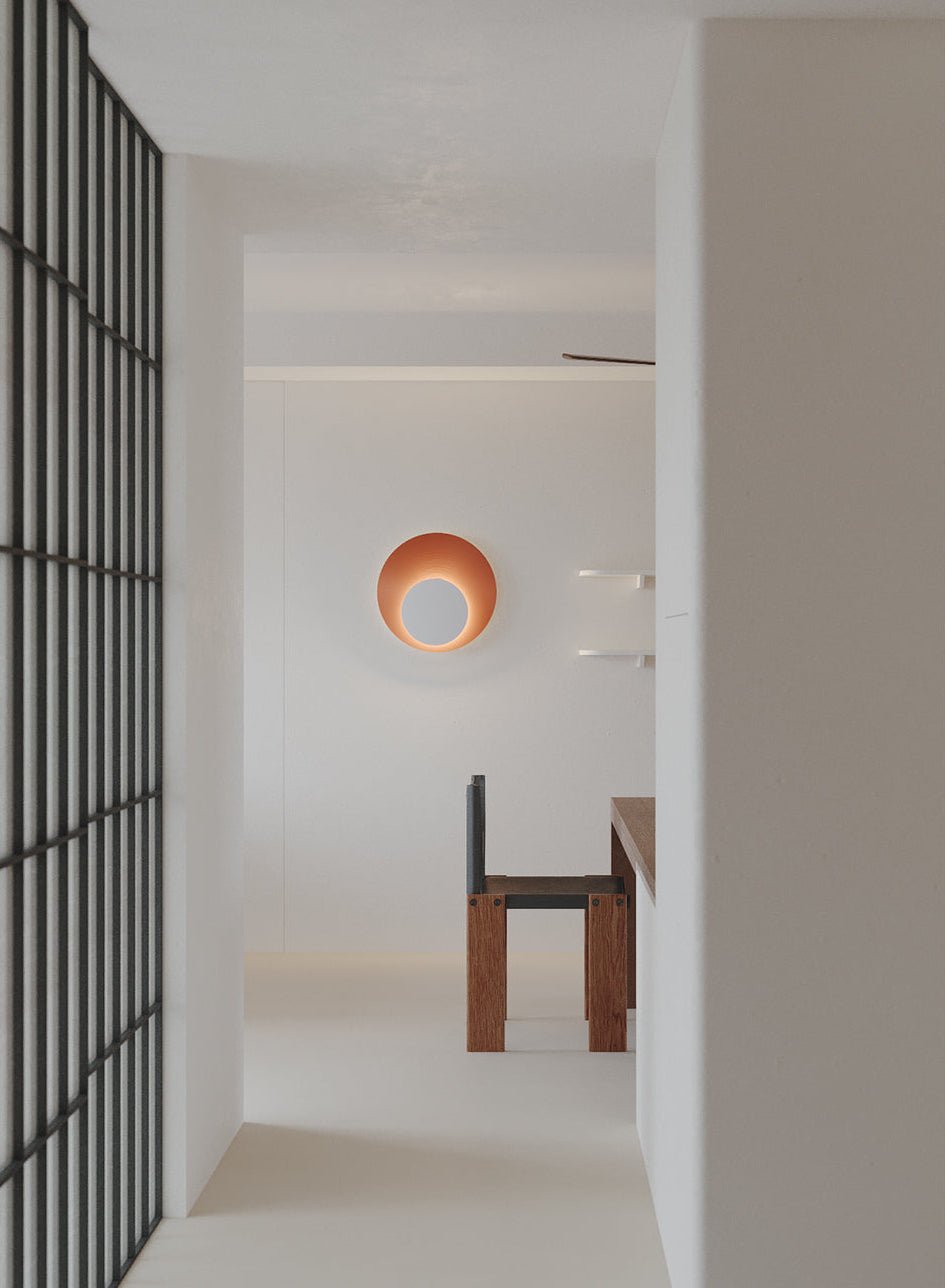 Metal Crescent Ring Wall Sconce