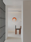 Metal Crescent Ring Wall Sconce