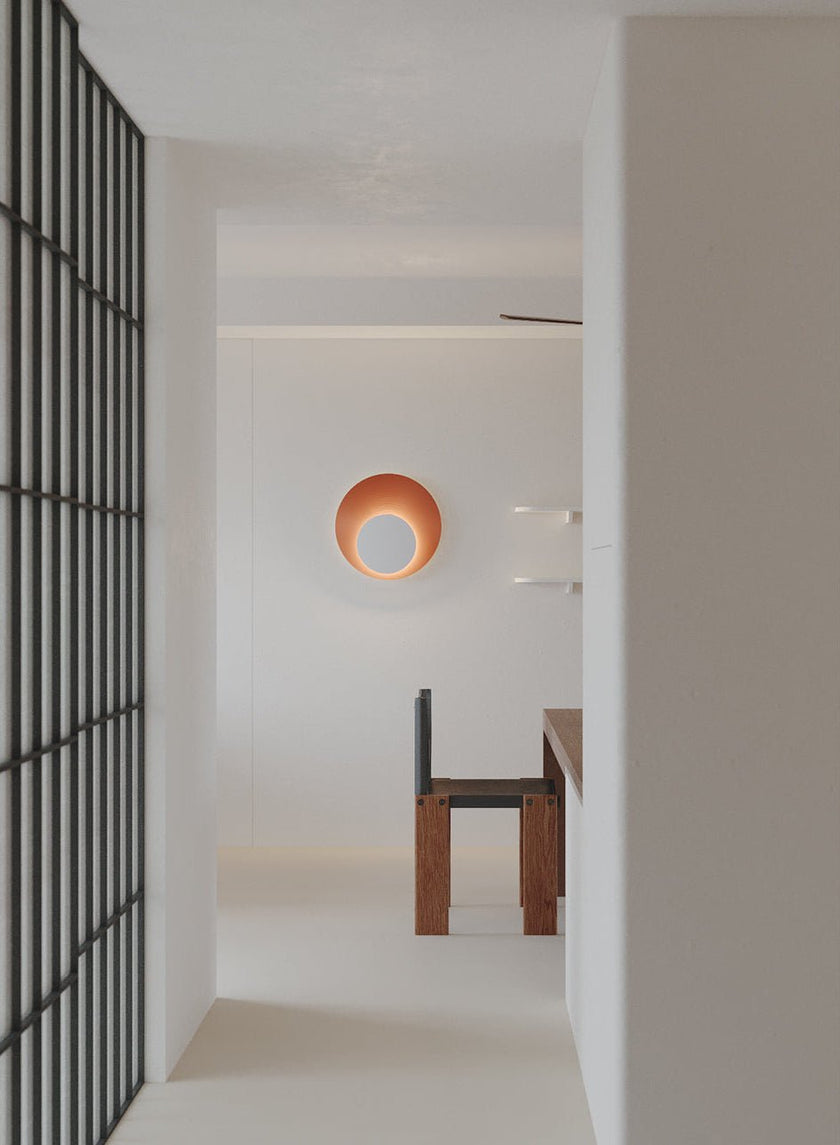 Metal Crescent Ring Wall Sconce