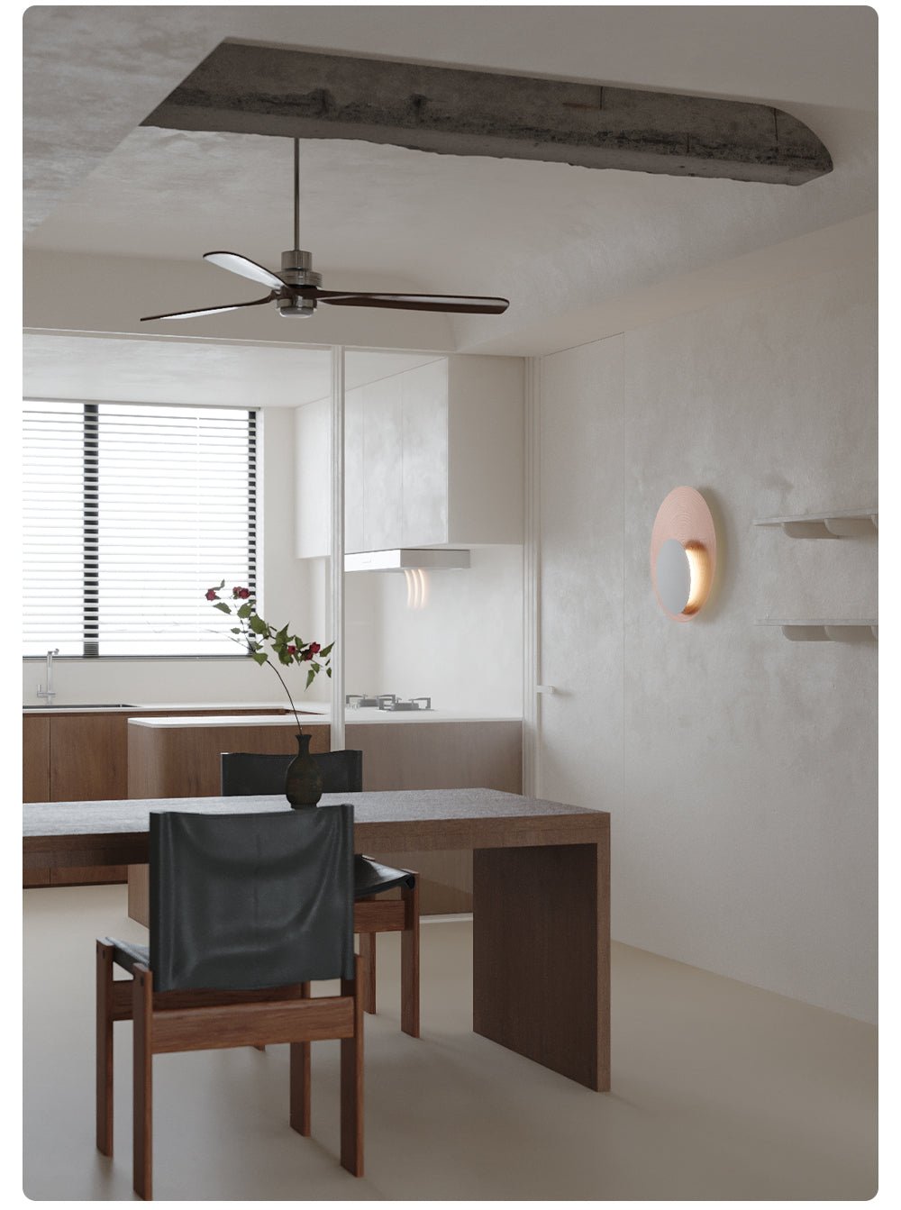Metal Crescent Ring Wall Sconce