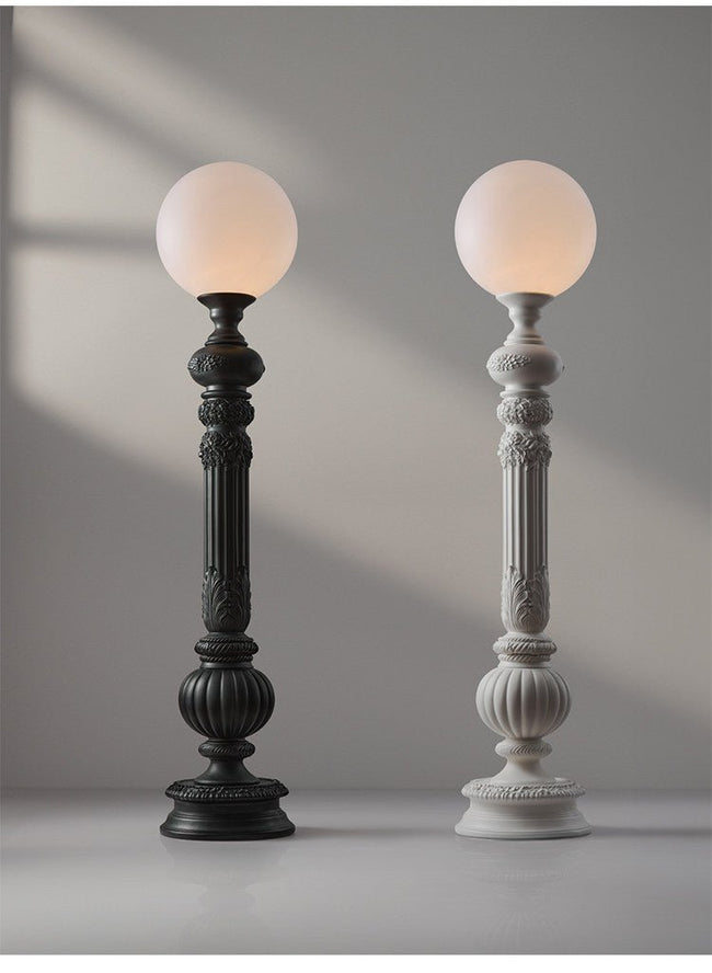 Gypsum Fluted Column Floor Lamp