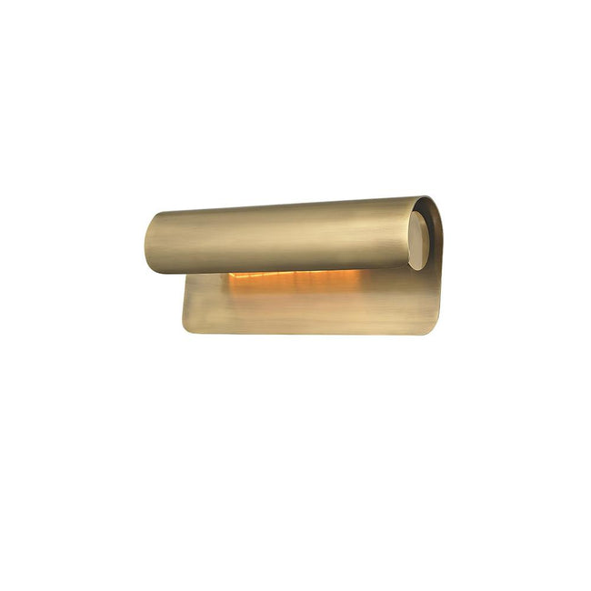 Brushed Brass Curved Wall Sconce