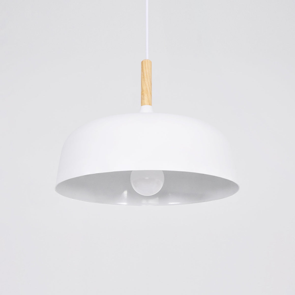 Oak & Zinc Acorn Pendant Light