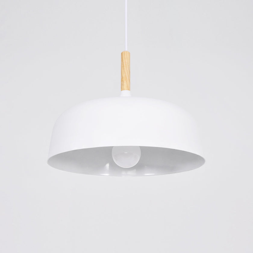 Oak & Zinc Acorn Pendant Light