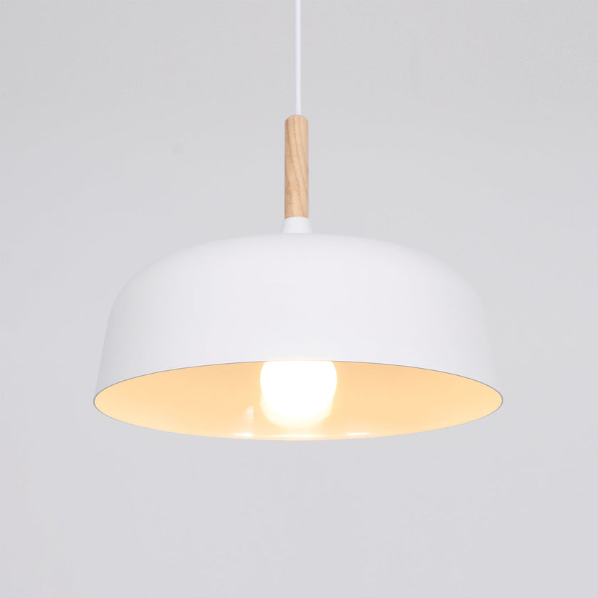 Oak & Zinc Acorn Pendant Light