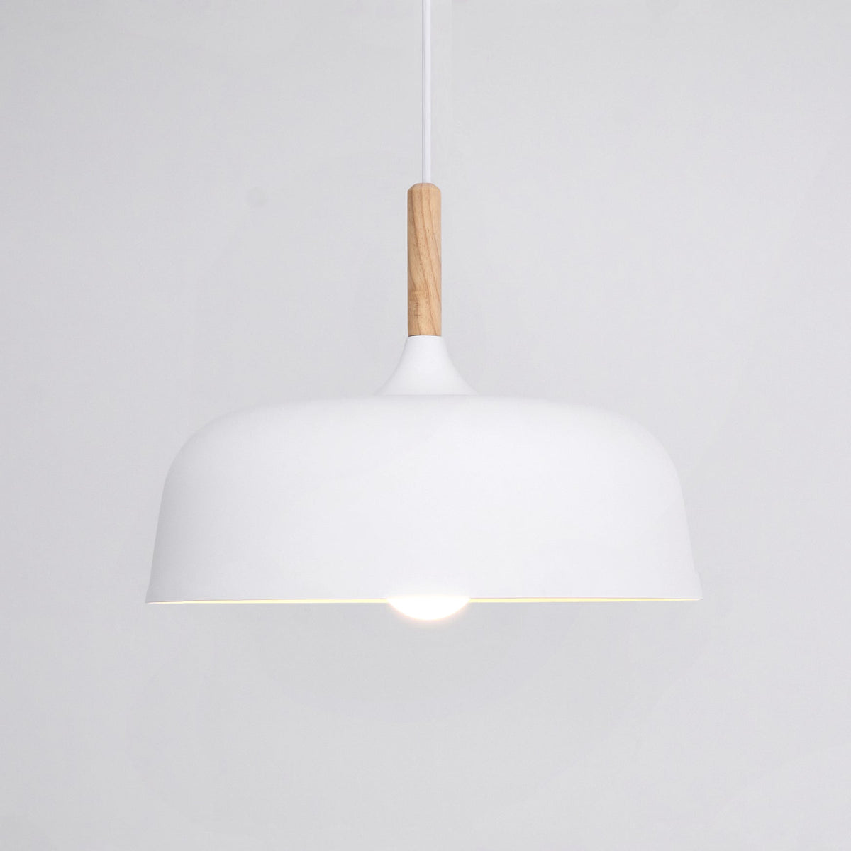 Oak & Zinc Acorn Pendant Light