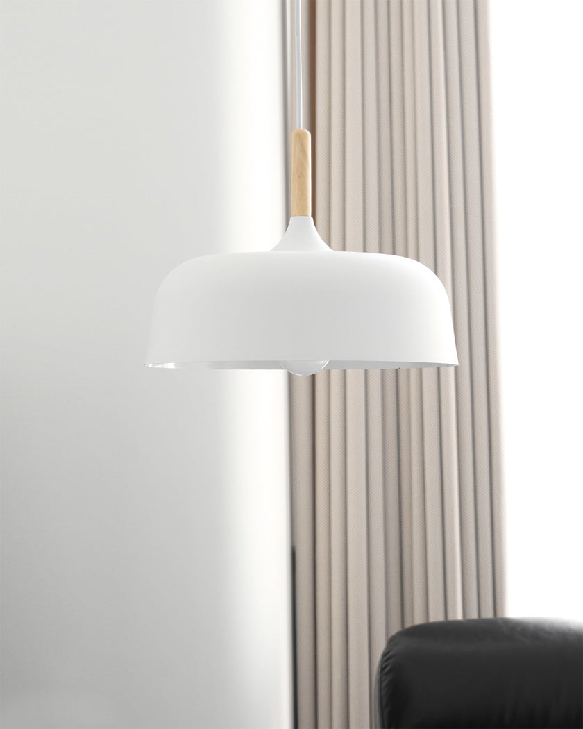 Oak & Zinc Acorn Pendant Light