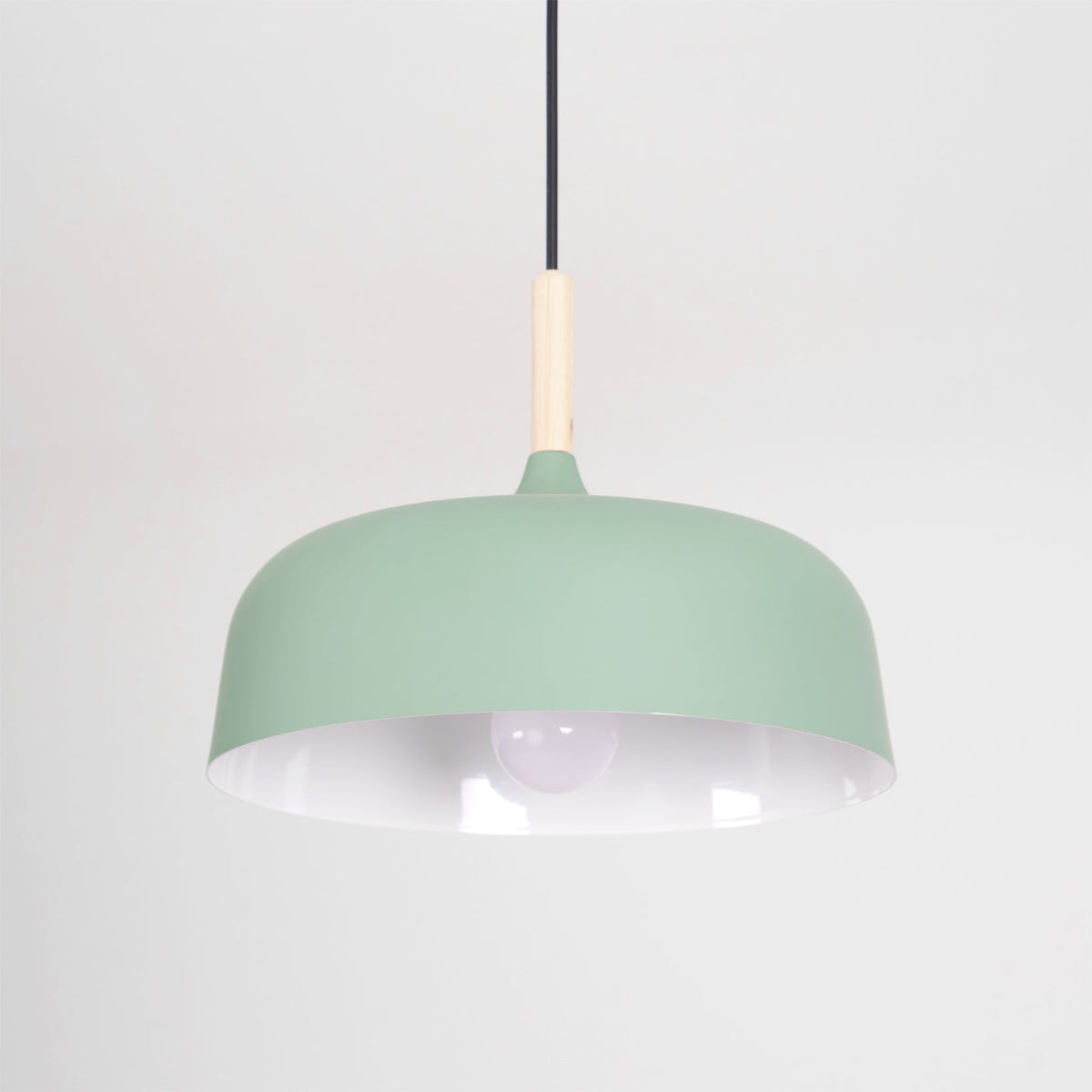 Oak & Zinc Acorn Pendant Light
