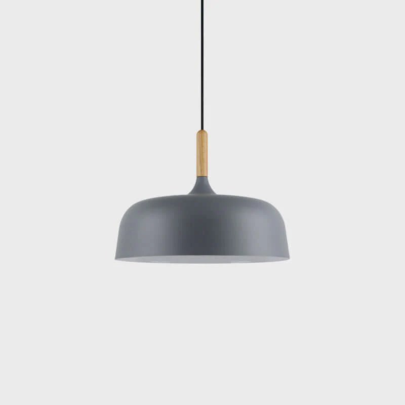 Oak & Zinc Acorn Pendant Light