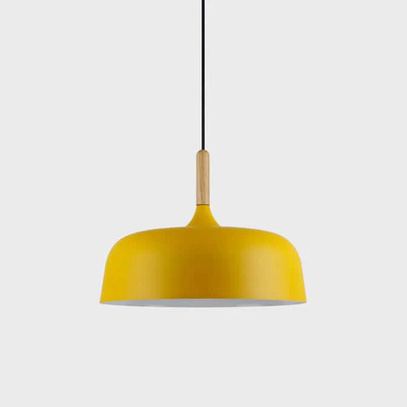 Oak & Zinc Acorn Pendant Light
