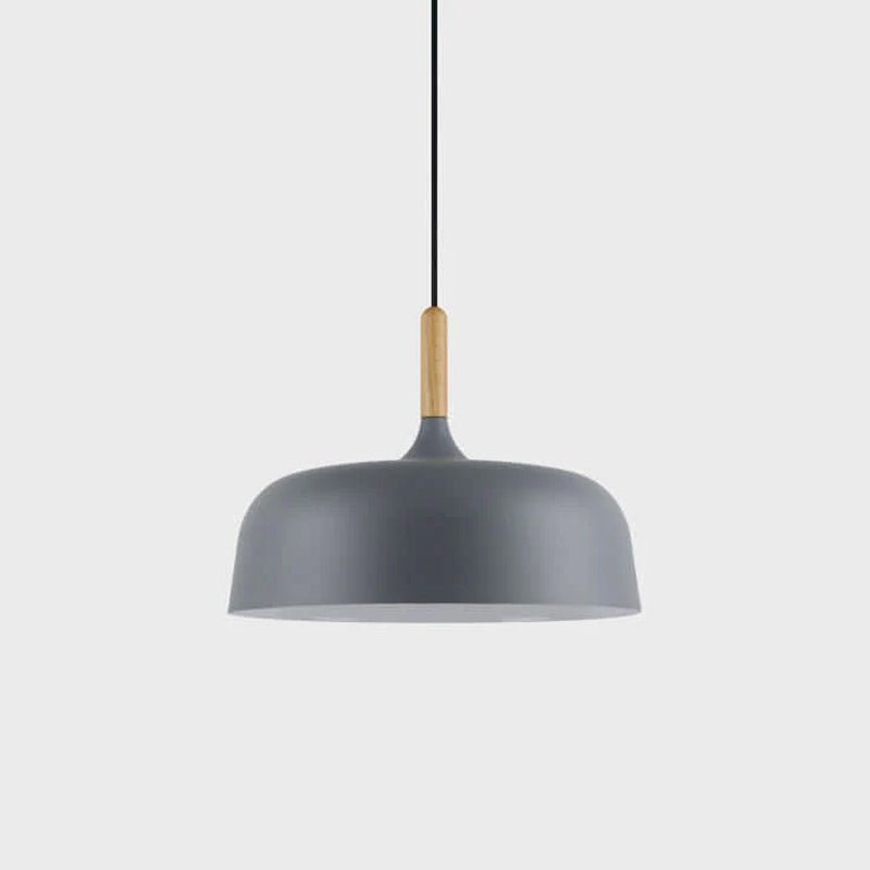 Oak & Zinc Acorn Pendant Light