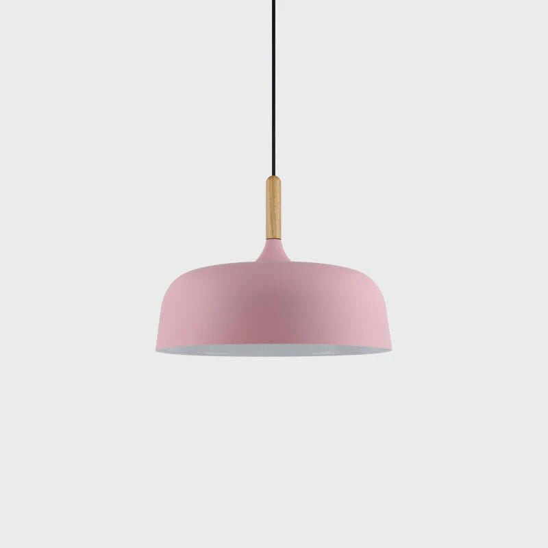 Oak & Zinc Acorn Pendant Light