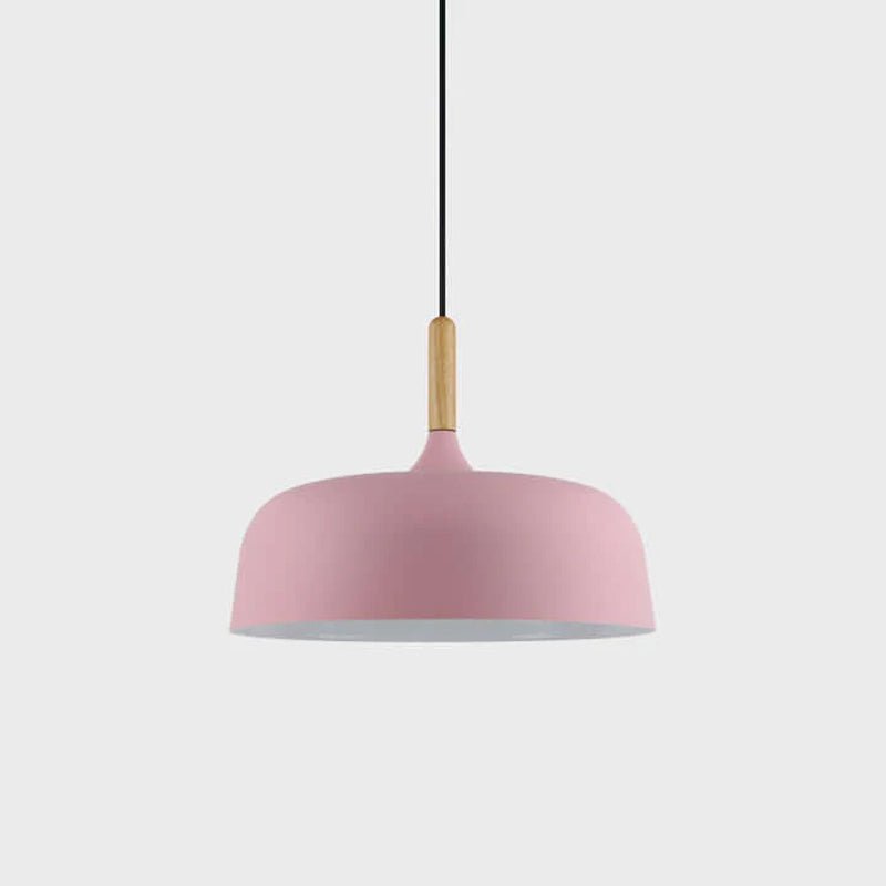 Oak & Zinc Acorn Pendant Light