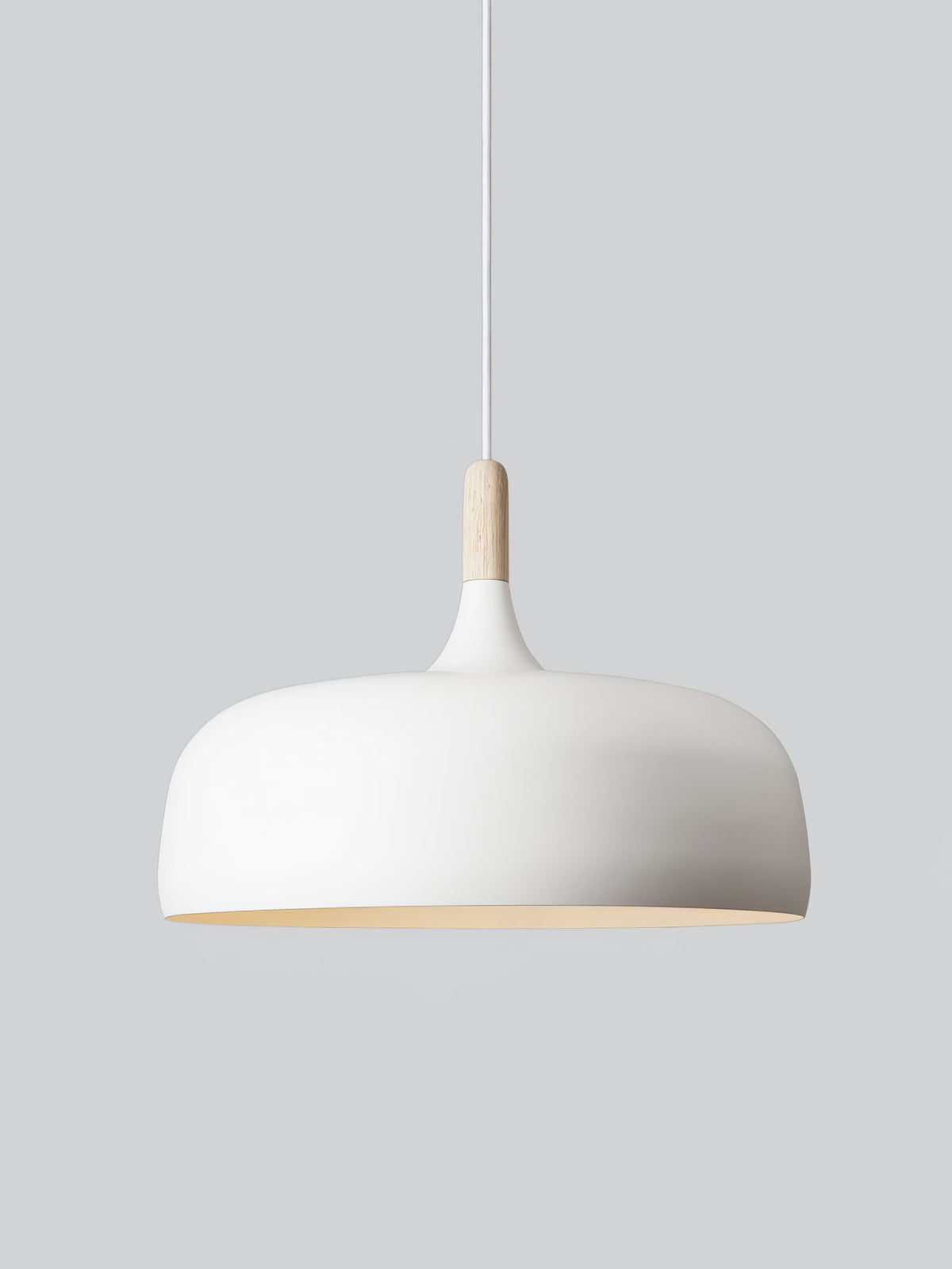 Oak & Zinc Acorn Pendant Light
