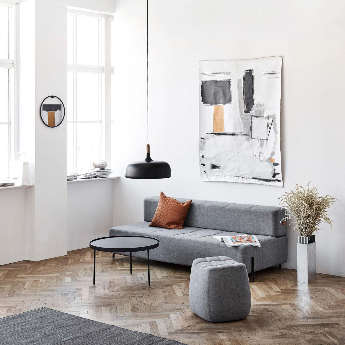 Oak & Zinc Acorn Pendant Light