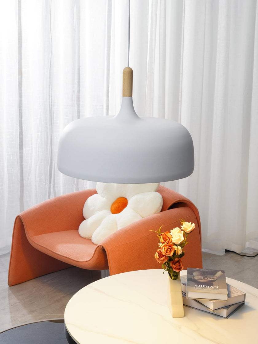 Oak & Zinc Acorn Pendant Light