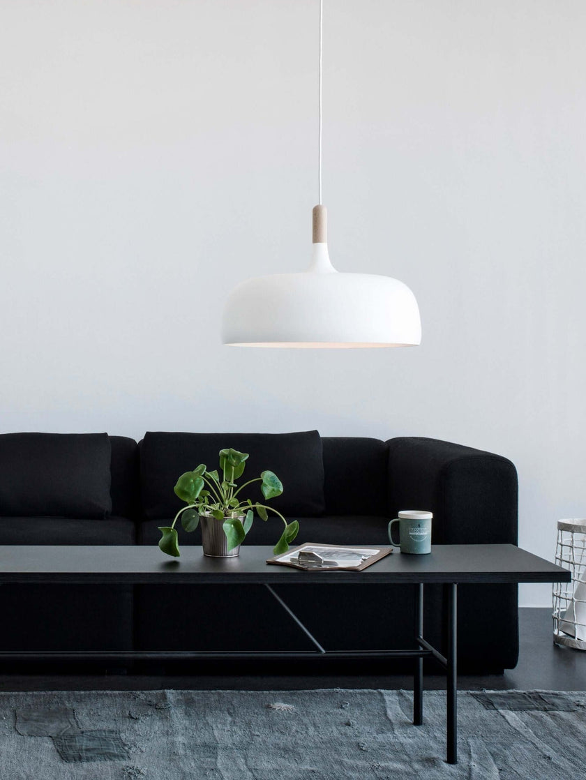 Oak & Zinc Acorn Pendant Light