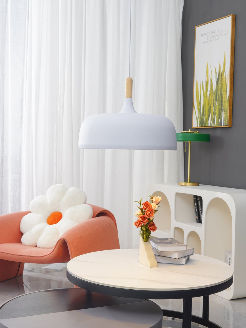 Oak & Zinc Acorn Pendant Light