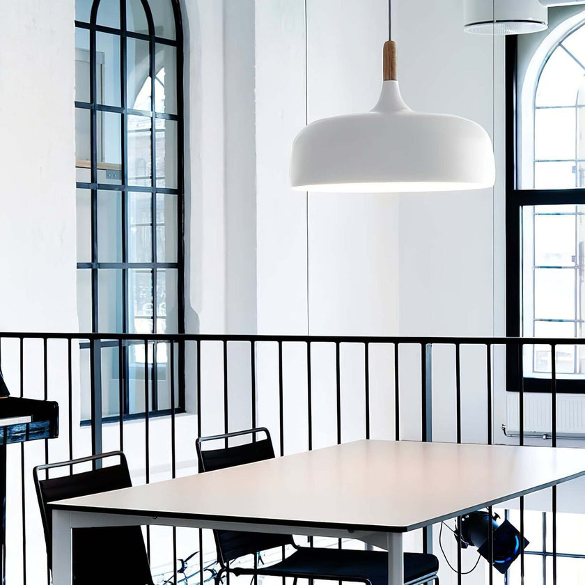 Oak & Zinc Acorn Pendant Light