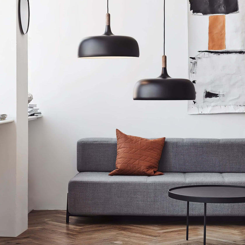 Oak & Zinc Acorn Pendant Light