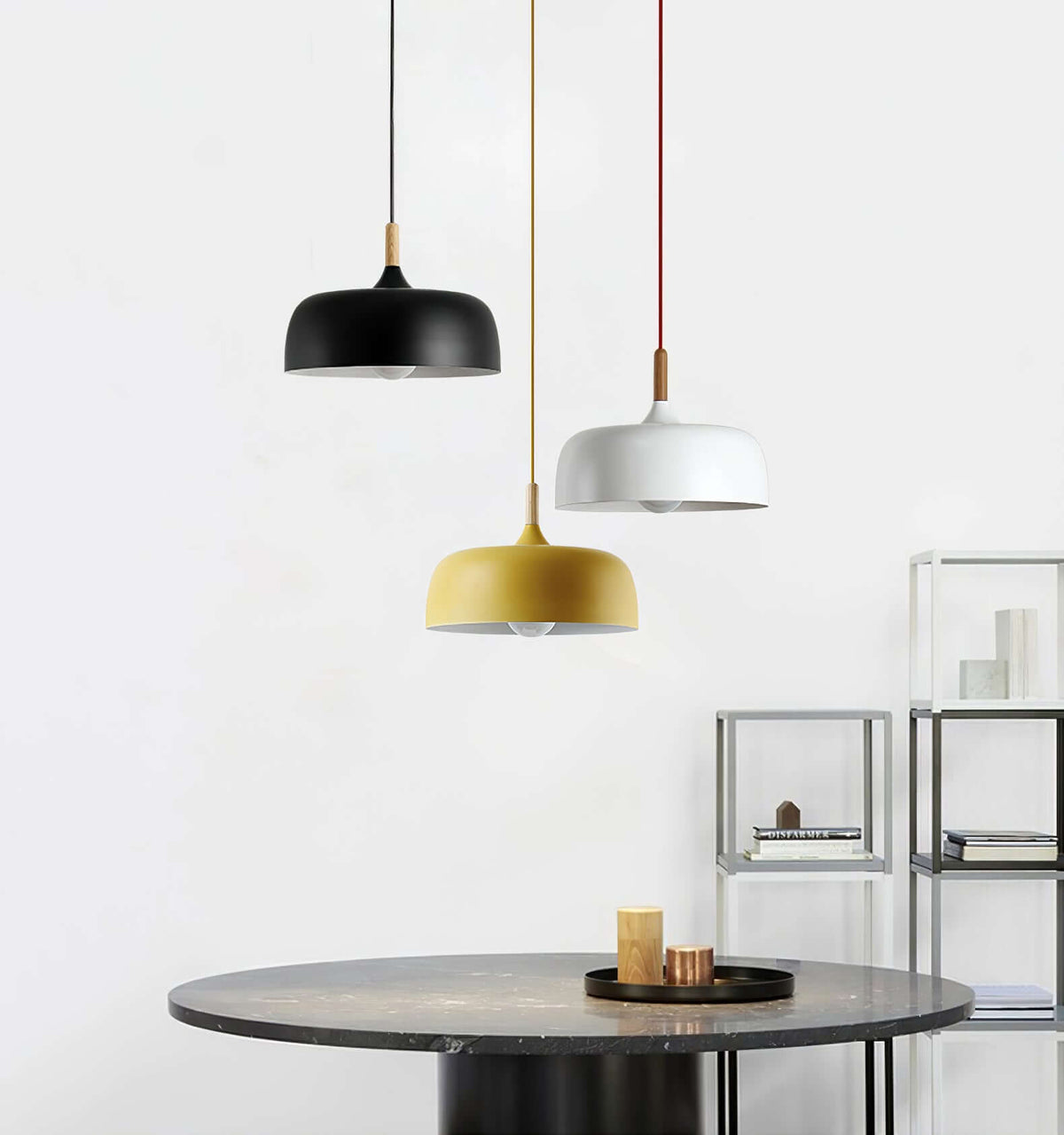 Oak & Zinc Acorn Pendant Light