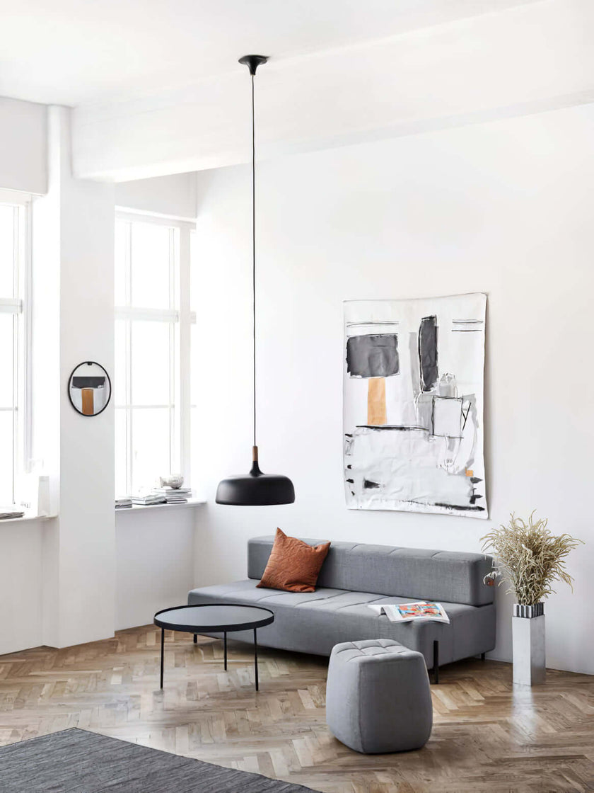 Oak & Zinc Acorn Pendant Light