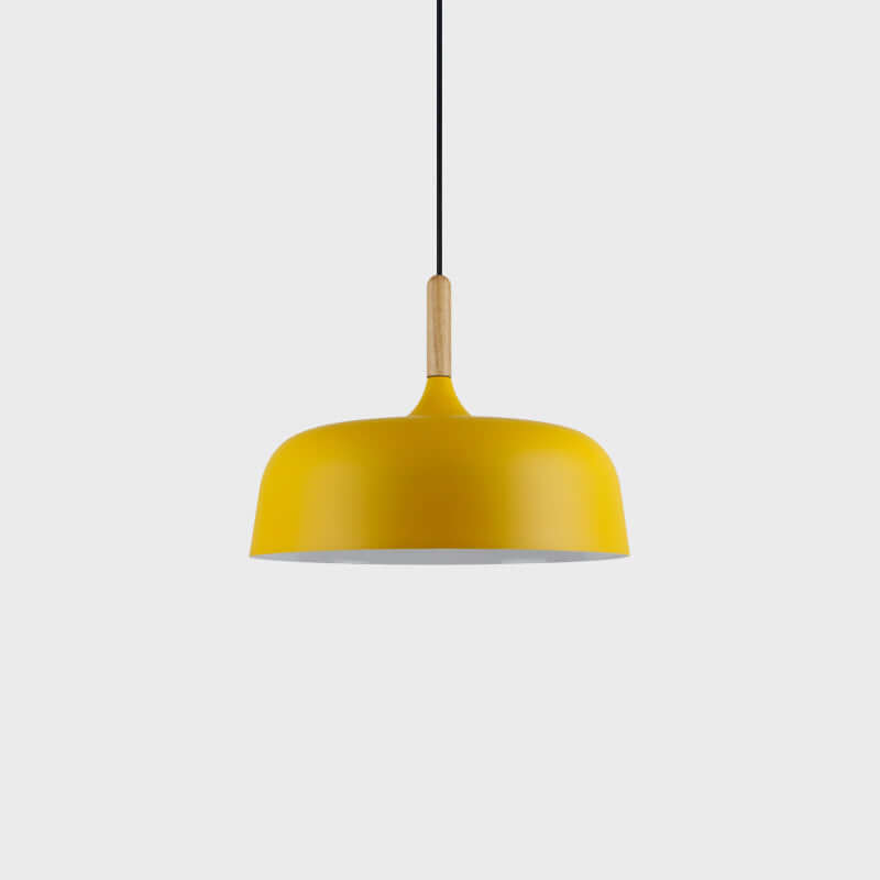 Oak & Zinc Acorn Pendant Light