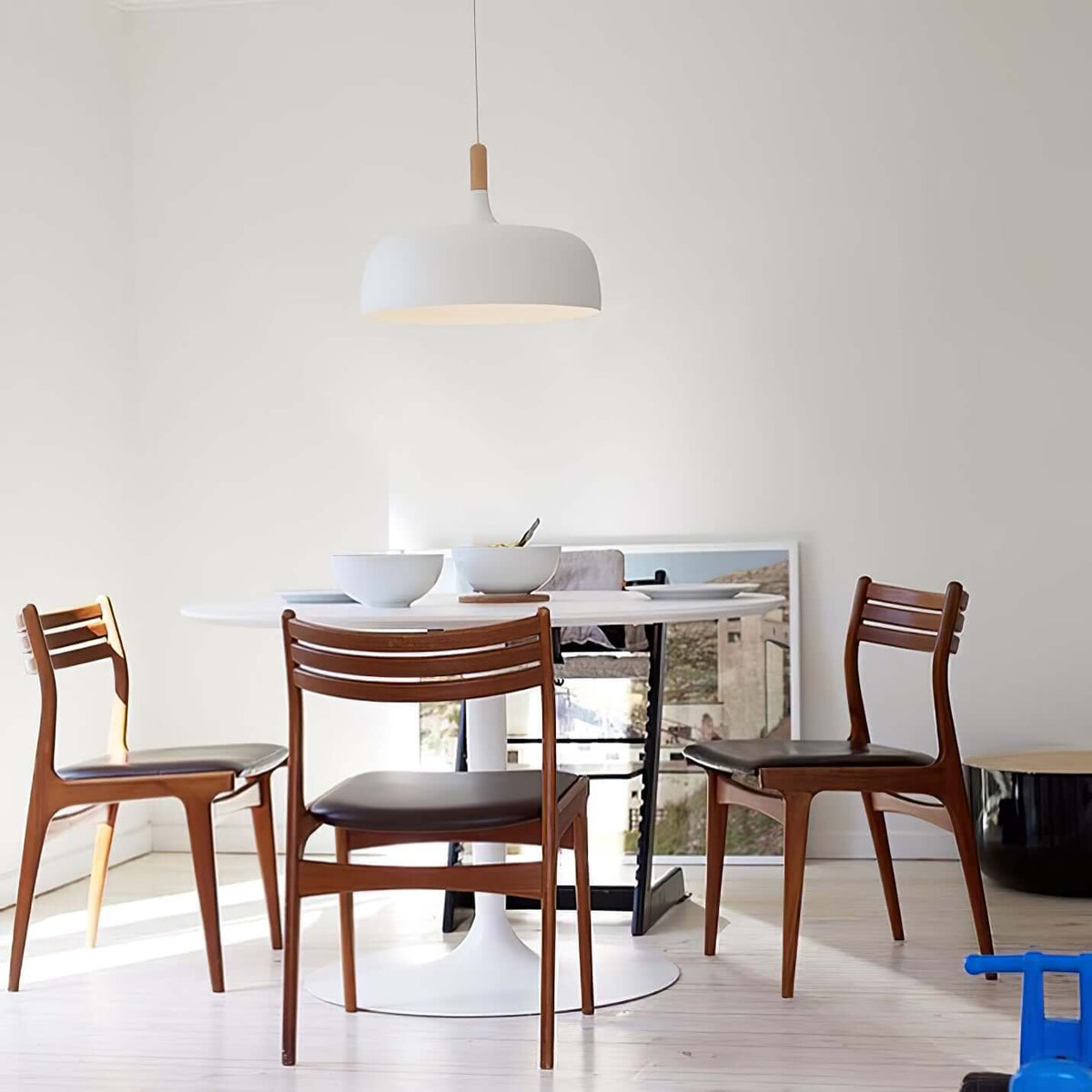 Oak & Zinc Acorn Pendant Light