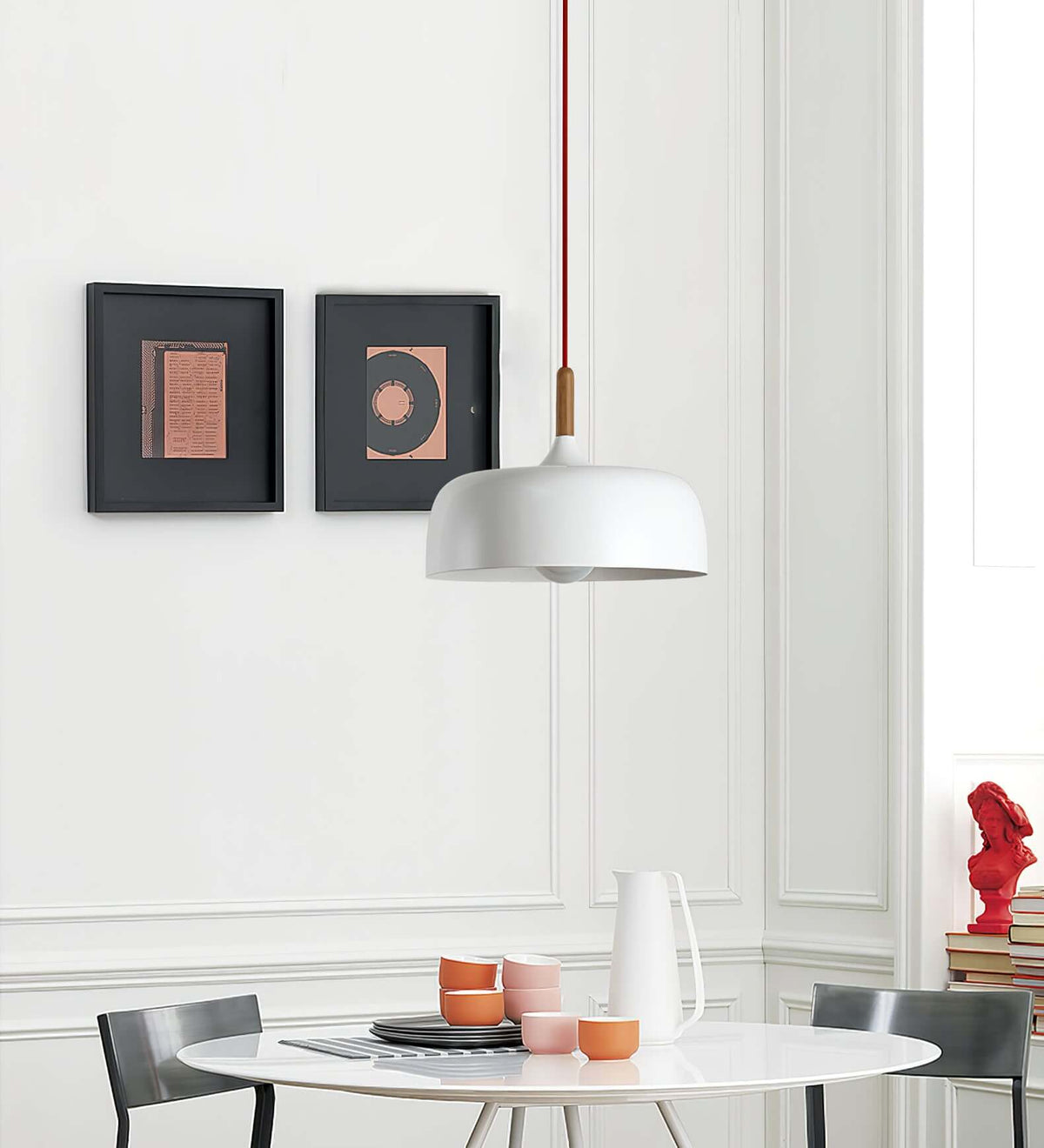 Oak & Zinc Acorn Pendant Light