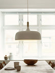 Oak & Zinc Acorn Pendant Light