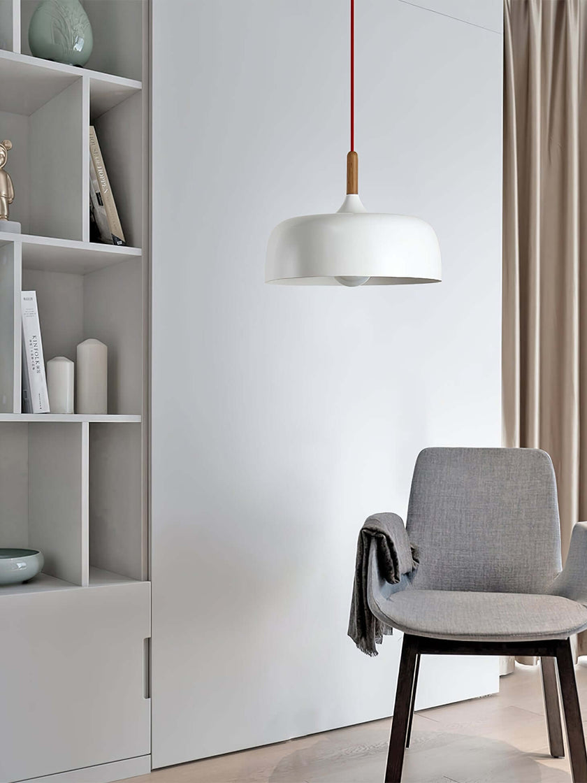 Oak & Zinc Acorn Pendant Light