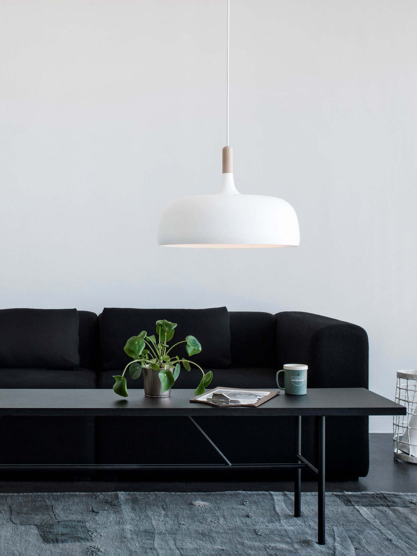 Oak & Zinc Acorn Pendant Light