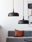 Oak & Zinc Acorn Pendant Light