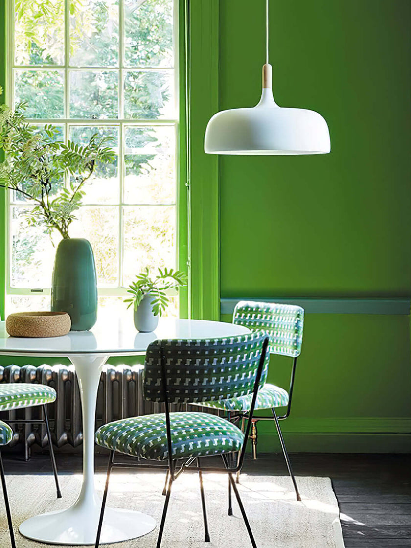 Oak & Zinc Acorn Pendant Light